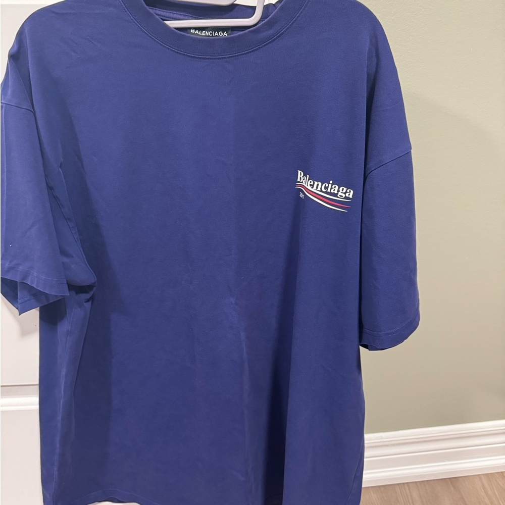 Balenciaga Men's Classic Navy Tee